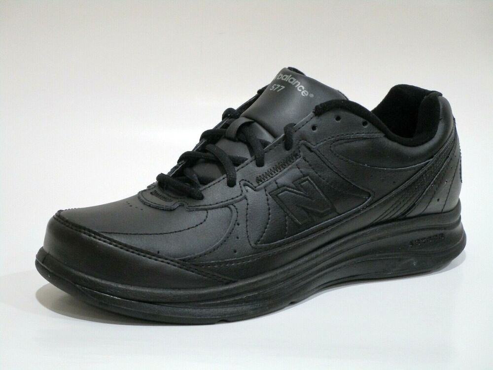 New Balance 577 Black Leather Walking Shoe Sneakers Womens 10.5/Mens 9